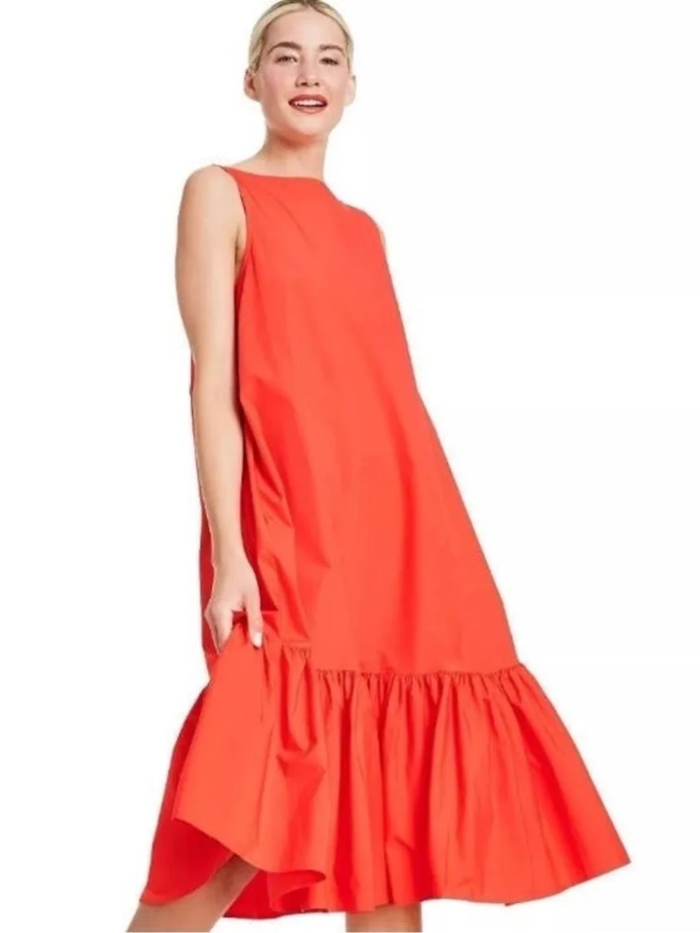NWT Christopher John Rogers X Target, Women’s XS Ruffle-Hem Dress